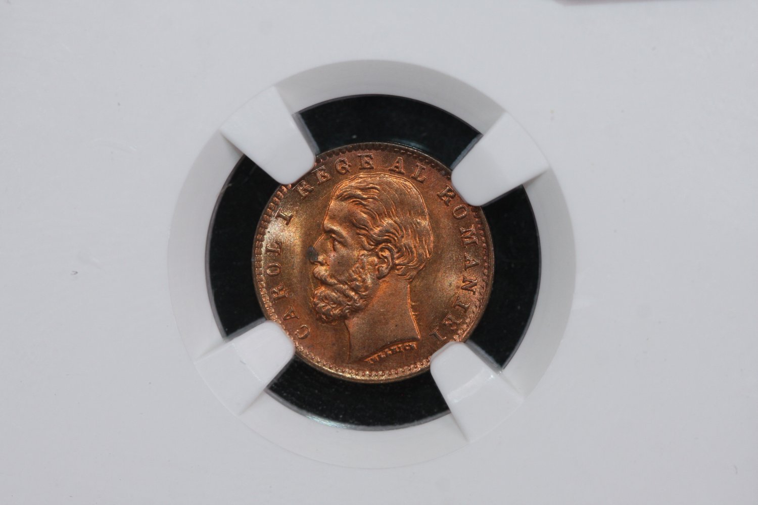 1900 Romania BAN, Strong Strike. NGC Graded MS63 Red/Brown.