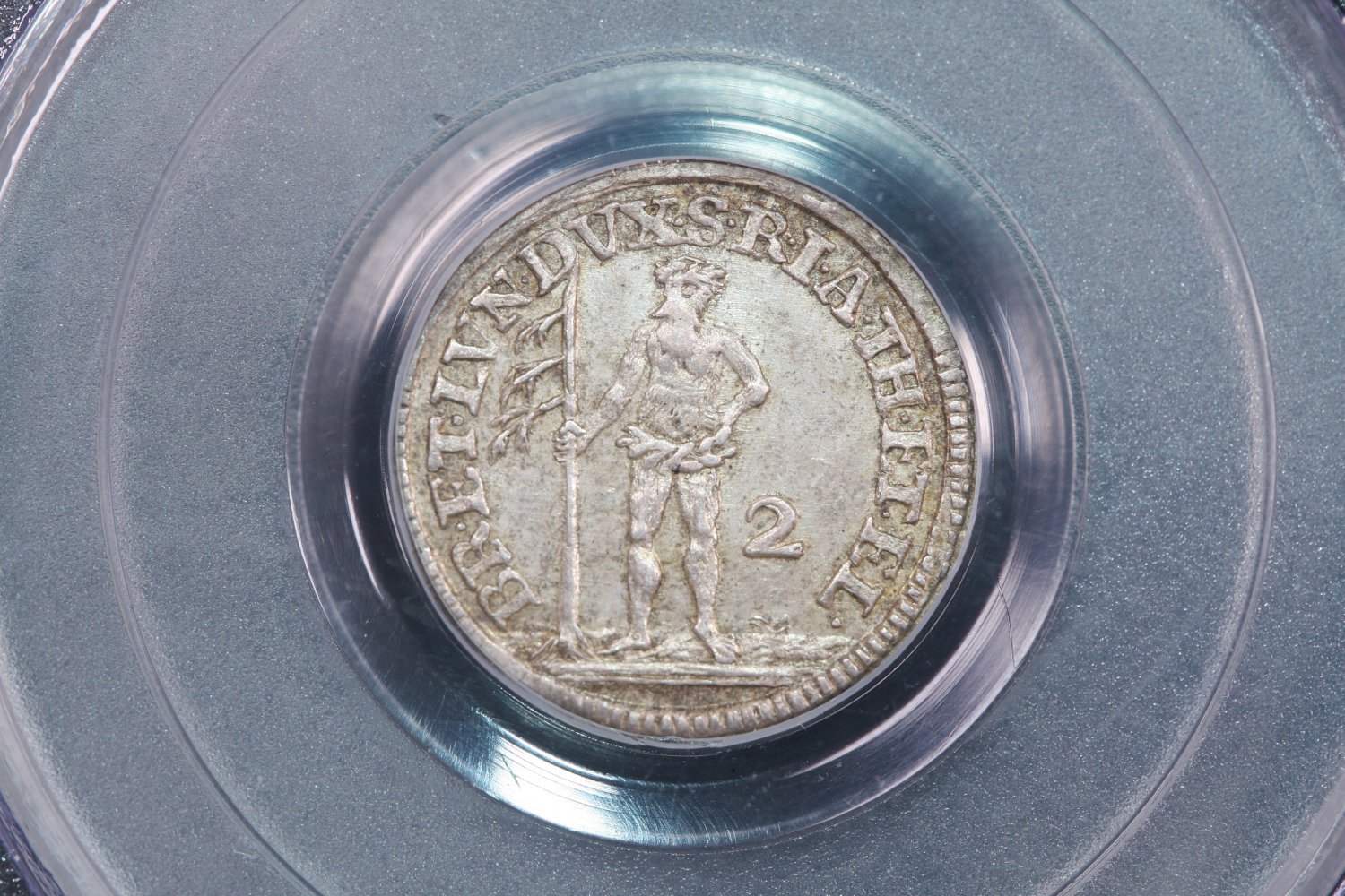 1744-IBH Germany Bruns-Cal-Hanover. 2 MGR. PCGS AU58.