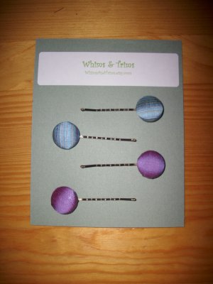 Button Bobbies purple and stripes