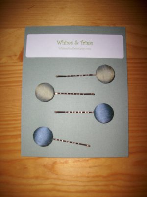 Button Bobbies sage and blue