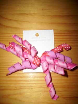 Mini pink korker bow