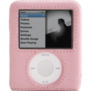 Griffin Leather Case Pink for iPod NANO 3G