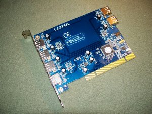 Ultra ULT40325 USB 2.0 PCI Card - 6 Port, Hi-Speed USB 2.0 (4 External / 2 Internal) PC MAC