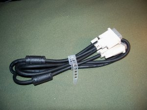 DVI-D Male/Male Dual Link Digital Video Cable, White Connectors 6 FOOT