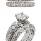 Sterling Silver 2 Piece Wedding Set