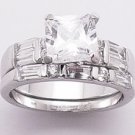 Sterling Silver CZ Wedding Set