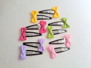 Hair Bow on Snap Clip