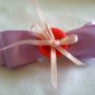 Button Hair Bow Barrette