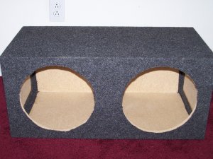 Dual 12" Sealed Gray Speaker Box