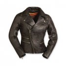 First Manufacturing Co. Women's Monte Carlo Black Leather Jacket -FIL160NOCZ