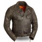 FMC Mens Leather Motorcycle Jacket "Anthracite" FIM210CTZ