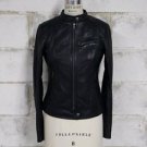 Womens Naked Lambskin 'The Favorite" Motorcycle Jacket Whet Blu WBL1025