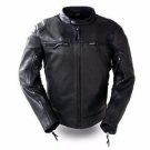 FMC Mens Leather Motorcycle Scooter Jacket FIM288CHRZ "TOP PERFORMER"
