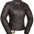 First Manufacturing Ladies Scooter Leather Jacket FIL108CCBZ