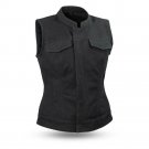 First manufacturing Women Canvas Vest FIL516CNVS | Ludlow