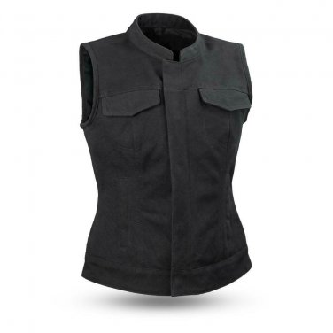 First manufacturing Women Canvas Vest FIL516CNVS | Ludlow