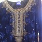 Designer Indian/Pakistani 3 PCS. Embroidered Formal Suit, Navy Blue