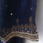 Designer Indian/Pakistani 3 PCS. Embroidered Formal Suit, Navy Blue