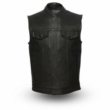 First manufacturing Mens Leather Vest FIM686CPM | Hotshot
