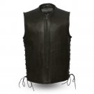 First manufacturing Mens Vest FIM654CPM | 1.3-1.4mm Platinum Cowhide