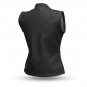 First manufacturing Women FIL516DM | Rough Neck Raw Denim Vest