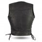 First manufacturing Women's Leather Vest FIL542GDD | Raven