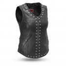 first manufacturing Women's Leather Vest FIL575SDM | Empress