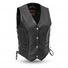 First manufacturing Women FIL508CFD | Trinity  Leather Vest