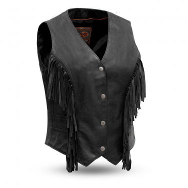 first manufacturing Women's Leather Vest FIL572  |  Apache