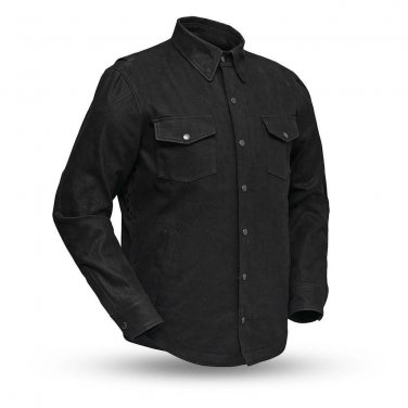 First manufacturing Mens FIM423DM | Jet Black Denim Shirt, Equalizer