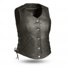 first manufacturing Women's Leather Vest FIL566CSL | Honey Badger, 2 LENGTHS