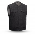 First manufacturing Mens Denim Vest FIM651DM | Murdock