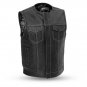 First Manufacturing Leather Vest, Bandit, FIM636CDM, 2 COLORS