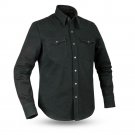 First Manufacturing Men's Canvas Shirt, FIM416CNVS | Forsyth, BLACK & WHITE