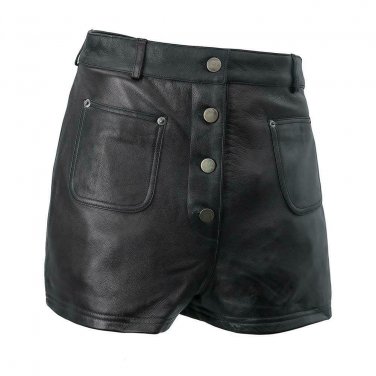 First Manufacturing Women Leather Shorts Maleni, FSL719