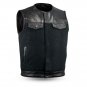 FIRST MANUFACTURING Men's Canvas Vest, COLLAR / NO COLLAR, FIL103MNZ  |  Allure