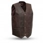 First manufacturing men's leather vest FIM643CAN Brown