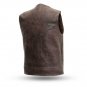 First manufacturing men's leather vest FIM643CAN Brown
