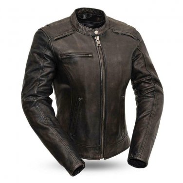 First Manufacturing Trickster - Women's Leather Motorcycle Jacket, FIL164SDC