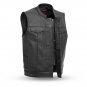 First manufacturing men's leather vest FIM689NOC , Sharp Shooter