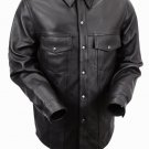 First manufacturing Men's Leather Shirt FIM403ES, Milestone