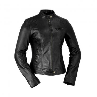 First Manufacturing Women Leather Jacket WBL1025, Favorite, 5 COLORS