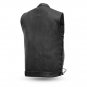 First Manufacturing Leather Vest FIM685CSL | Sniper, Drum Dye Naked Cowhide