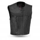 First Manufacturing Leather Men's Vest FIM647CDM | RACEWAY