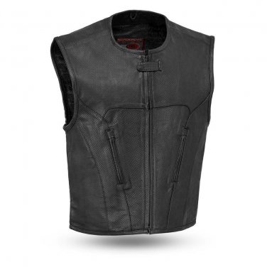First Manufacturing Leather Men's Vest FIM647CDM | RACEWAY