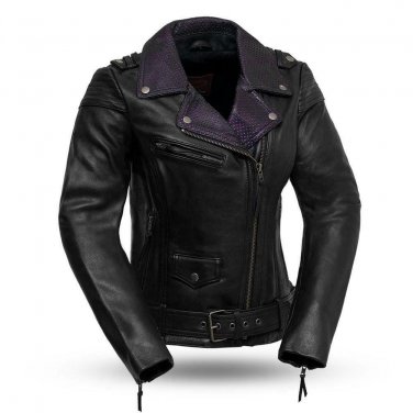 First Manufacturing Women's Leather Jacket FIL184CJ, Iris