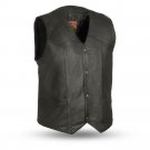 First manufacturing men's leather vest FIM643CCB BLACK