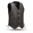 First manufacturing men's leather vest FMM612BSF, Gun Slinger