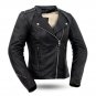 First Manufacturing Women's Leather Jacket, Black Widow, FIL191SDMZ