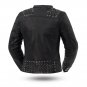 First Manufacturing Women's Leather Jacket, Black Widow, FIL191SDMZ